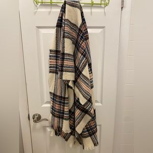 Oversized flannel scarf
